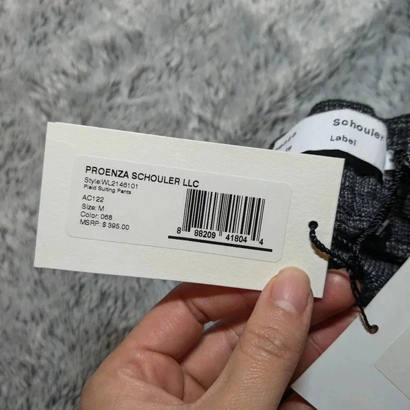 NEW Proenza Schouler Gray Pants Plaid Suiting Straight Leg Trouser Medium - Picture 4 of 8